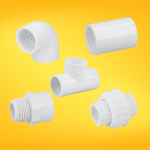 Conexiones de PVC para tuberías.