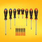 Herramientas esenciales de reparación y montaje, disponibles en diversas configuraciones como desarmadores de estrella y planos.