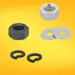 Accesorios de fijación para tornillos y pernos en diversas aplicaciones.