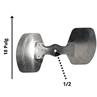 Aspa Aluminio, Central York, 2 Hojas, Flecha 1/2, Diametro 18 pulg, Grados 24, Rotacion CW - 026-34091-000 Aspa Aluminio, Central York, 2 Hojas, Flecha 1/2, Diametro 18 pulg, Grados 24, Rotacion CW - 026-34091-000