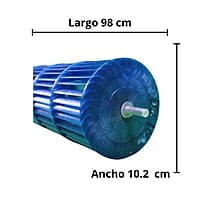 Turbina de Evaporador Largo 98 cm x Ancho 10.2- numero de parte 11220513000070 Turbina de Evaporador Largo 98 cm x Ancho 10.2- numero de parte 11220513000070