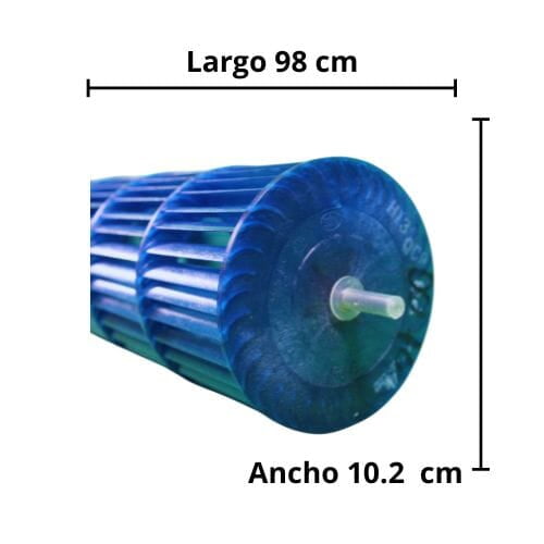 Turbina de Evaporador Largo 98 cm x Ancho 10.2- numero de parte 11220513000070 Turbina de Evaporador Largo 98 cm x Ancho 10.2- numero de parte 11220513000070
