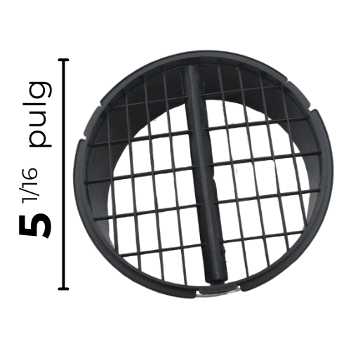 Rejilla para Turbina de Campana Mirage, Modelo MCV60US/MCV90US Largo 5 1/16 Ancho 2 1/16 Rejilla para Turbina de Campana Mirage, Modelo MCV60US/MCV90US Largo 5 1/16 Ancho 2 1/16
