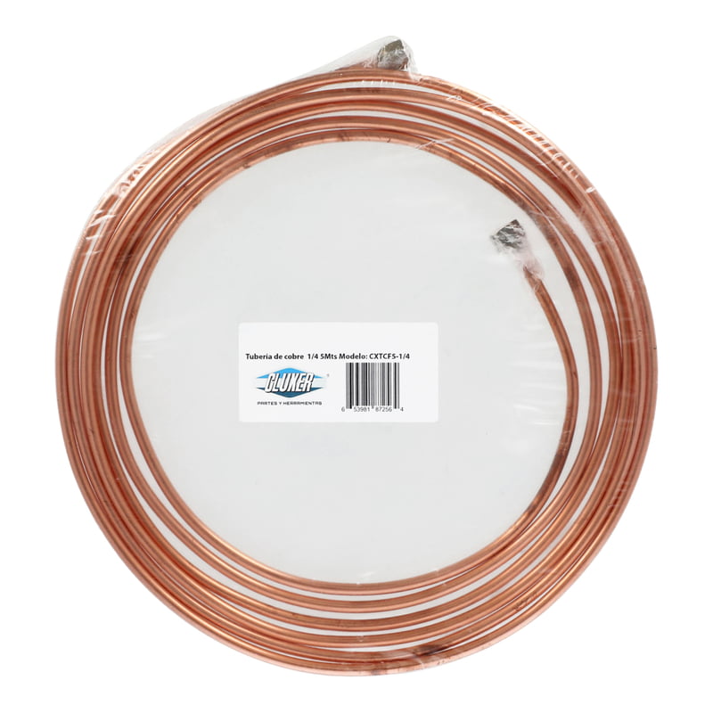 Tubería De Cobre Flexible 1/4 5 Mts - Tcf-14-5TCF-14-5 Tubería De Cobre Flexible 1/4 5 Mts - Tcf-14-5TCF-14-5
