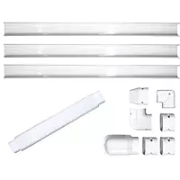 Kit de Canaletas PVC 3” Color Blanco Instalación de Aire Acondicionado 1mt, INCLUYE 3 Tramos de 1m, Entrada Pared, 2 Codos (1 Ajustable, 1 de 90°), 3 Coples, Ducto Flexible 24”, Salida Final - CXKC1M Kit de Canaletas PVC 3” Color Blanco Instalación de Aire Acondicionado 1mt, INCLUYE 3 Tramos de 1m, Entrada Pared, 2 Codos (1 Ajustable, 1 de 90°), 3 Coples, Ducto Flexible 24”, Salida Final - CXKC1M