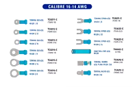 Conector A Tope Azul, Calibre 14-16 - TNA602 Conector A Tope Azul, Calibre 14-16 - TNA602