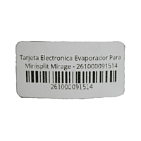Tarjeta Electronica Evaporador Para Minisplit Mirage - 261000091514 Tarjeta Electronica Evaporador Para Minisplit Mirage - 261000091514