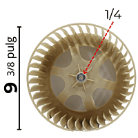 Turbina Condensador Largo 4 5/16 Ancho 9 3/8 Flecha 1/4 - 12100103000027