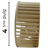 Turbina Condensador Largo 4 5/16 Ancho 9 3/8 Flecha 1/4 - 12100103000027