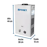 Calentador de agua, instantaneo, gas LP, 6 litros Foset, 45271 - CALE-6I Calentador de agua, instantaneo, gas LP, 6 litros Foset, 45271 - CALE-6I