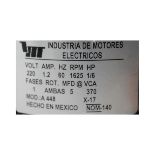 Motor Abierto 1/6 Hp 1600 RPM 115-1-60 4 Polos Mcmillan,A 448,220V,1.2A,60Hz,1625r/min - A 448 Motor Abierto 1/6 Hp 1600 RPM 115-1-60 4 Polos Mcmillan,A 448,220V,1.2A,60Hz,1625r/min - A 448
