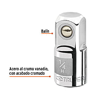 Adaptador para matraca de cuadro 1/4' a cuadro 3/8' - A-5256 / 13417 Adaptador para matraca de cuadro 1/4' a cuadro 3/8' - A-5256 / 13417