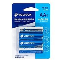 Blíster con 4 pilas alcalinas tamaño AA, Volteck - AL-AA / 46315 Blíster con 4 pilas alcalinas tamaño AA, Volteck - AL-AA / 46315