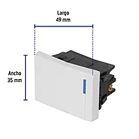 Interruptor sencillo 1.5 módulos,línea Española,color blanco - APSE15-EB / 47046 Interruptor sencillo 1.5 módulos,línea Española,color blanco - APSE15-EB / 47046