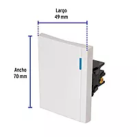 Interruptor sencillo 3 módulos, línea Española, color blanco - APSE3-EB / 47047 Interruptor sencillo 3 módulos, línea Española, color blanco - APSE3-EB / 47047