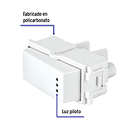 Interruptor de 3 vías con luz piloto, línea Italiana, blanco 48054 - APSEP-EIB Interruptor de 3 vías con luz piloto, línea Italiana, blanco 48054 - APSEP-EIB