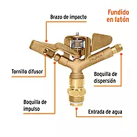 Aspersor agrícola 1', fundido en latón - ASP-1BR / 10317
