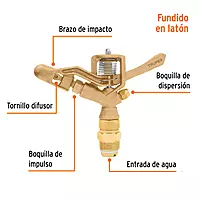 Aspersor agrícola 3/4', fundido en latón - ASP-3/4BR / 10316