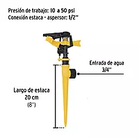 Aspersor plástico una vía, estaca de 17 cm, Pretul - ASPRO-11 / 20055 Aspersor plástico una vía, estaca de 17 cm, Pretul - ASPRO-11 / 20055