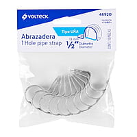 Bolsa con 10 abrazaderas 1/2' tipo uña para tubo, Volteck - AU-1/2 / 46920 Bolsa con 10 abrazaderas 1/2' tipo uña para tubo, Volteck - AU-1/2 / 46920
