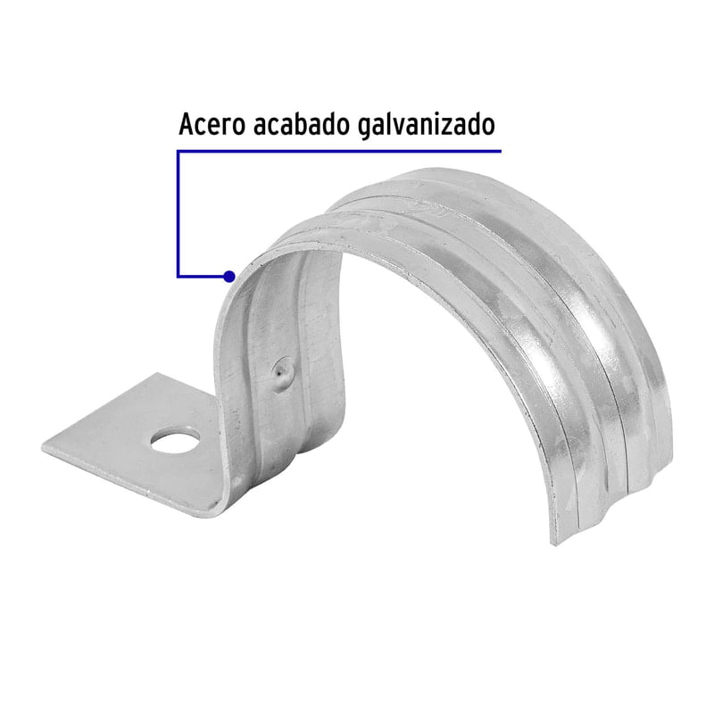 Bolsa con 5 abrazaderas 2' tipo uña para tubo, Volteck - AU-2 / 46042 Bolsa con 5 abrazaderas 2' tipo uña para tubo, Volteck - AU-2 / 46042