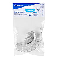 Bolsa con 10 abrazaderas 3/4' tipo uña para tubo, Volteck - AU-3/4 / 46921 Bolsa con 10 abrazaderas 3/4' tipo uña para tubo, Volteck - AU-3/4 / 46921