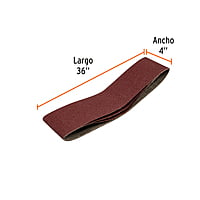 Caja con 3 bandas de lija 4' x 36' grano 60 para PUL 4x6 - B60-PUL-4X6 / 16169 Caja con 3 bandas de lija 4' x 36' grano 60 para PUL 4x6 - B60-PUL-4X6 / 16169