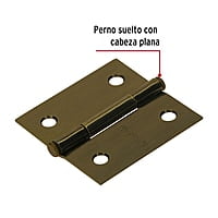 Bisagra cuadrada 2', acero latonado antiguo, plana - BC-202P / 43249 Bisagra cuadrada 2', acero latonado antiguo, plana - BC-202P / 43249