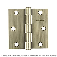 Bisagra cuadrada 2', acero latonado antiguo, plana - BC-202P / 43249 Bisagra cuadrada 2', acero latonado antiguo, plana - BC-202P / 43249