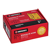 Bisagra cuadrada 2', acero latonado antiguo, redonda - BC-202R / 43244 Bisagra cuadrada 2', acero latonado antiguo, redonda - BC-202R / 43244