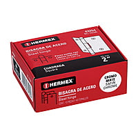 Bisagra cuadrada 2', acero cromo mate, redonda - BC-203R / 43254 Bisagra cuadrada 2', acero cromo mate, redonda - BC-203R / 43254
