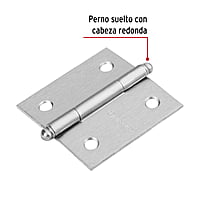 Bisagra cuadrada 2', acero cromo mate, redonda - BC-203R / 43254 Bisagra cuadrada 2', acero cromo mate, redonda - BC-203R / 43254