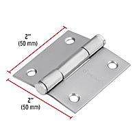 Bisagra cuadrada 2', acero inoxidable, plana - BC-204P / 43225 Bisagra cuadrada 2', acero inoxidable, plana - BC-204P / 43225