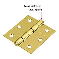 Bisagra cuadrada 2-1/2', acero latonado, plana - BC-251P / 43236 Bisagra cuadrada 2-1/2', acero latonado, plana - BC-251P / 43236