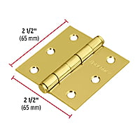 Bisagra cuadrada 2-1/2', acero latonado, plana - BC-251P / 43236 Bisagra cuadrada 2-1/2', acero latonado, plana - BC-251P / 43236