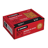 Bisagra cuadrada 2-1/2', acero latonado antiguo, redonda - BC-252R / 43245 Bisagra cuadrada 2-1/2', acero latonado antiguo, redonda - BC-252R / 43245