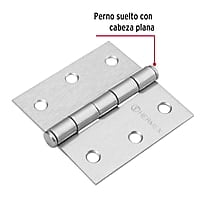 Bisagra cuadrada 2-1/2', acero cromo mate, plana - BC-253P / 43260 Bisagra cuadrada 2-1/2', acero cromo mate, plana - BC-253P / 43260