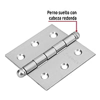 Bisagra cuadrada 2-1/2', acero inoxidable, redonda - BC-254R / 43221 Bisagra cuadrada 2-1/2', acero inoxidable, redonda - BC-254R / 43221