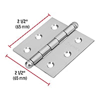 Bisagra cuadrada 2-1/2', acero inoxidable, redonda - BC-254R / 43221 Bisagra cuadrada 2-1/2', acero inoxidable, redonda - BC-254R / 43221