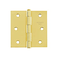 Bisagra cuadrada 3', acero latonado, plana, Hermex Basic - BC-301PP / 28800 Bisagra cuadrada 3', acero latonado, plana, Hermex Basic - BC-301PP / 28800