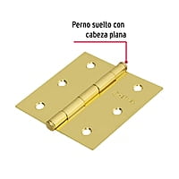 Bolsa con 2 bisagras cuadradas 3'acero latonado,Hermex Basic - BC-301PPB / 25050 Bolsa con 2 bisagras cuadradas 3'acero latonado,Hermex Basic - BC-301PPB / 25050