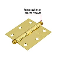 Bolsa con 2 bisagras cuadradas de 3' acero latonado, redonda - BC-301RB / 43240 Bolsa con 2 bisagras cuadradas de 3' acero latonado, redonda - BC-301RB / 43240