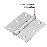 Bisagra cuadrada 3', acero cromo mate, plana - BC-303P / 43261 Bisagra cuadrada 3', acero cromo mate, plana - BC-303P / 43261