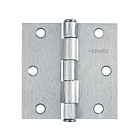 Bisagra cuadrada 3', acero cromo mate, plana - BC-303P / 43261 Bisagra cuadrada 3', acero cromo mate, plana - BC-303P / 43261