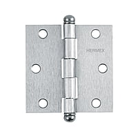 Bisagra cuadrada 3', acero cromo mate, redonda - BC-303R / 43256 Bisagra cuadrada 3', acero cromo mate, redonda - BC-303R / 43256