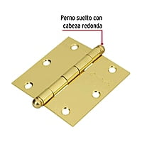 Bolsa con 2 bisagras cuadradas 3-1/2'acero latonado, redonda - BC-351RB / 43241 Bolsa con 2 bisagras cuadradas 3-1/2'acero latonado, redonda - BC-351RB / 43241