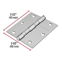 Bisagra cuadrada 3-1/2', acero inoxidable, plana - BC-354P / 43228 Bisagra cuadrada 3-1/2', acero inoxidable, plana - BC-354P / 43228