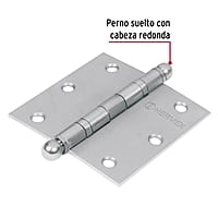 Bisagra cuadrada 3-1/2', acero inoxidable, redonda - BC-354R / 43223 Bisagra cuadrada 3-1/2', acero inoxidable, redonda - BC-354R / 43223