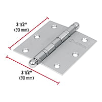 Bisagra cuadrada 3-1/2', acero inoxidable, redonda - BC-354R / 43223 Bisagra cuadrada 3-1/2', acero inoxidable, redonda - BC-354R / 43223