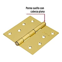 Bisagra cuadrada 4', acero latonado, plana - BC-401P / 43239 Bisagra cuadrada 4', acero latonado, plana - BC-401P / 43239